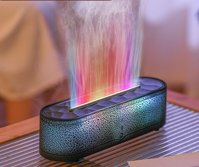 Colorful Flame Aromatherapy Machine Automatic Fragrance Sprayer Home Desktop Heavy Fog Humidifier Aroma Diffuser