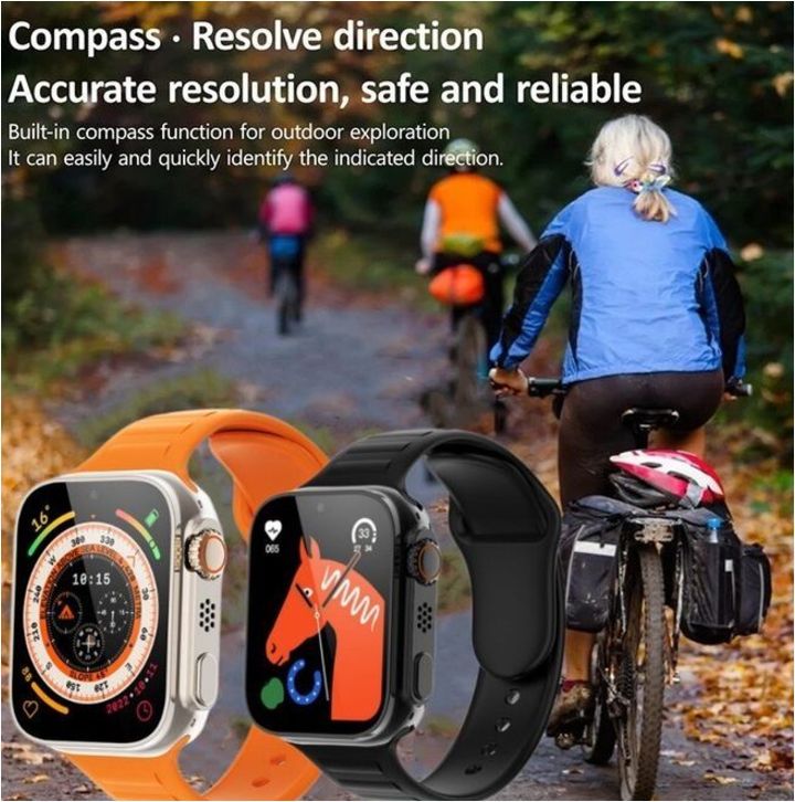 Smartwatch Ultra 7 in1 Straps Bluetooth Call Heart rate Wireless Charging