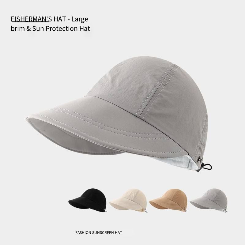 Women's Summer Quick Dry Sun Hat, UPF 50+ Large Brim Bucket Hat, Breathable Adjustable Outdoor Cap for Hiking, 4 Colors Available