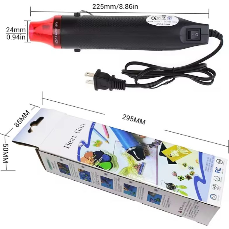 Mini Hot Air Shrink Gun For Embossing , Shrink Wrapping ,Tubing PVC