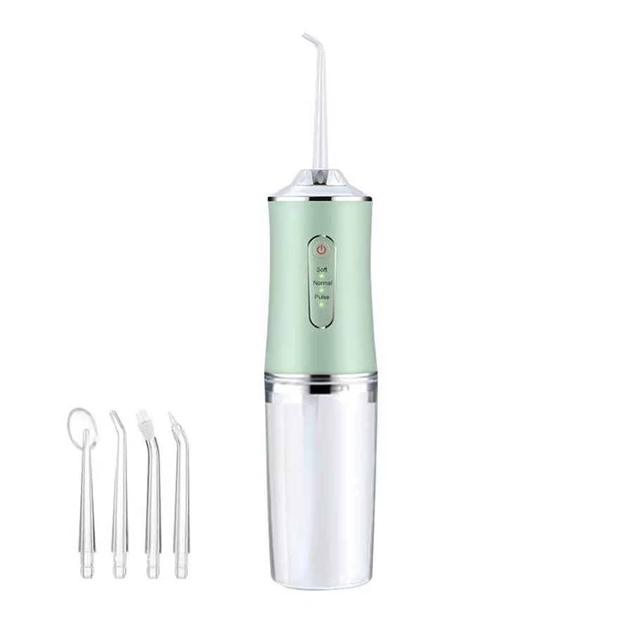 Water Dental Flosser Teeth Pick - Cordless Portable Floss Picks Rechargeable Travel Pik Irrigation Cleaner Waterproof Oral Irrigator Electric Flossing Machine for Home Teeth Cleaning  green  