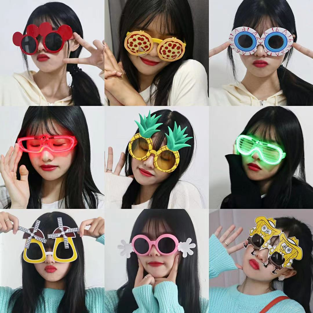 Happy Birthday Funny Glasses Cute Novelty Candle Eyeglasses Summer Hawaii Party Sunglasses For Kids Birthday Photobooth Props jun yang
