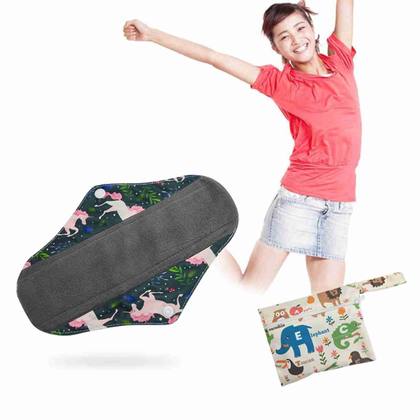 Washable Aunt Towel Pad, Bamboo Charcoal Sanitary Pad, Menstrual Period Aunt Towel, Sanitary Napkin, Washed And Reused Sanitary Napkin,Sanitary Napkins, Daily Sanitary Napkins, Night Sanitary Napkins, Pads, Aunt Napkins,Reusable Sanitary Napkins, Bamboo Charcoal Stitching Washable Sanitary Pads, Menstrual Period Aunt Towel, Pads, Maternity Sanitary Napkins