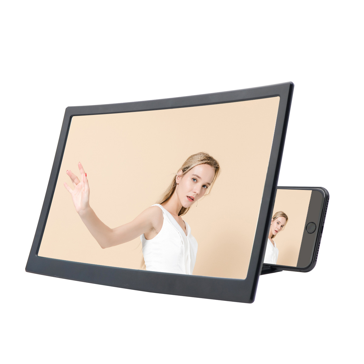 L6 Curved phone screen Amplifier 12 "Curved phone screen magnifier ultra clear
