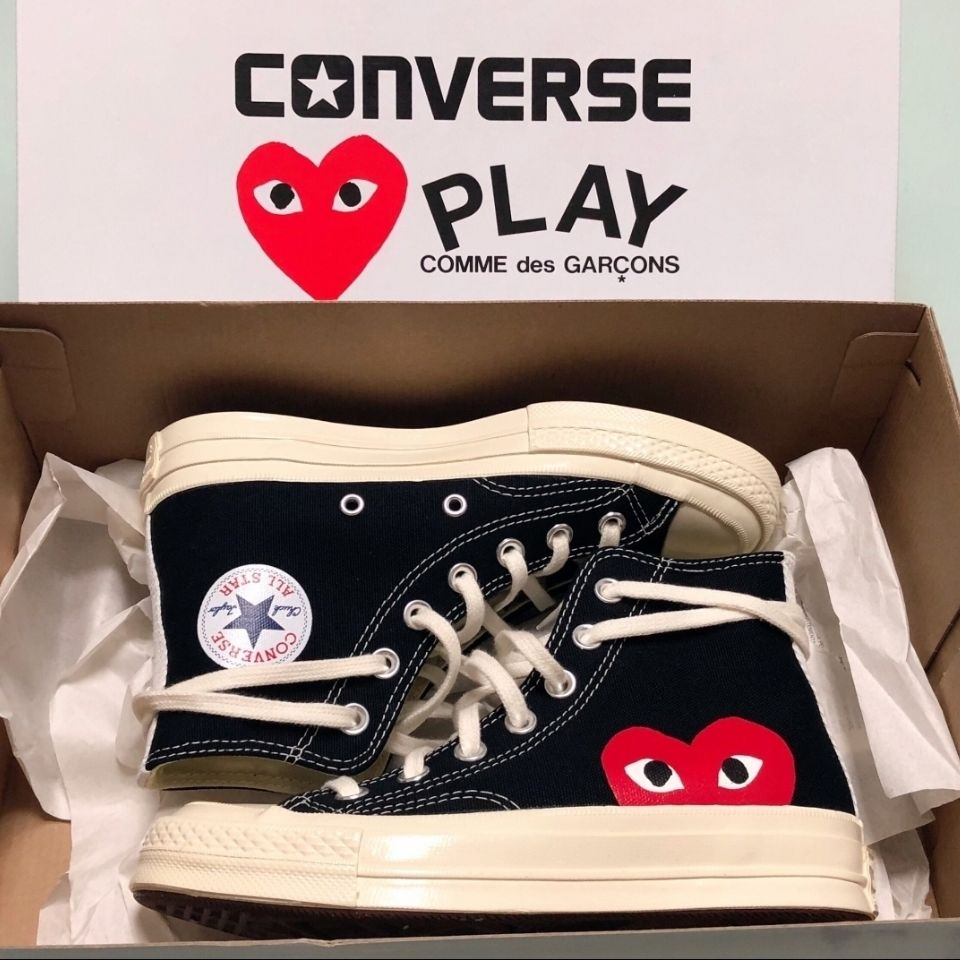 Converse 1970s high help Chuankubo canvas shoes PLAY classic couples shoes versatile casual students Korean leisure shoes