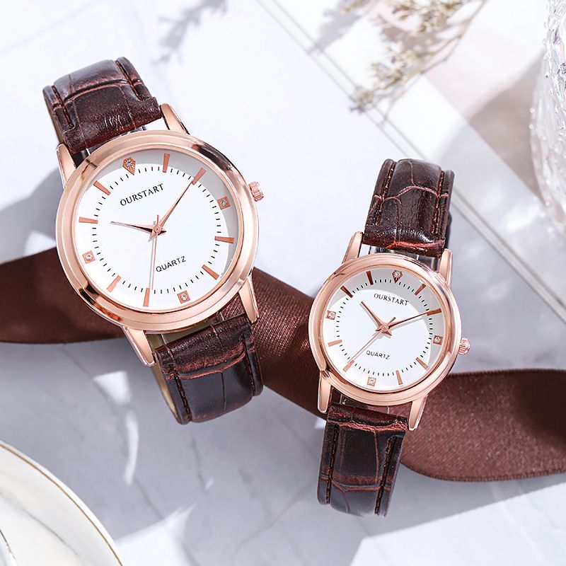 Casual all-in-one Couple Watch Quartz Belt Student Watch pair PD681