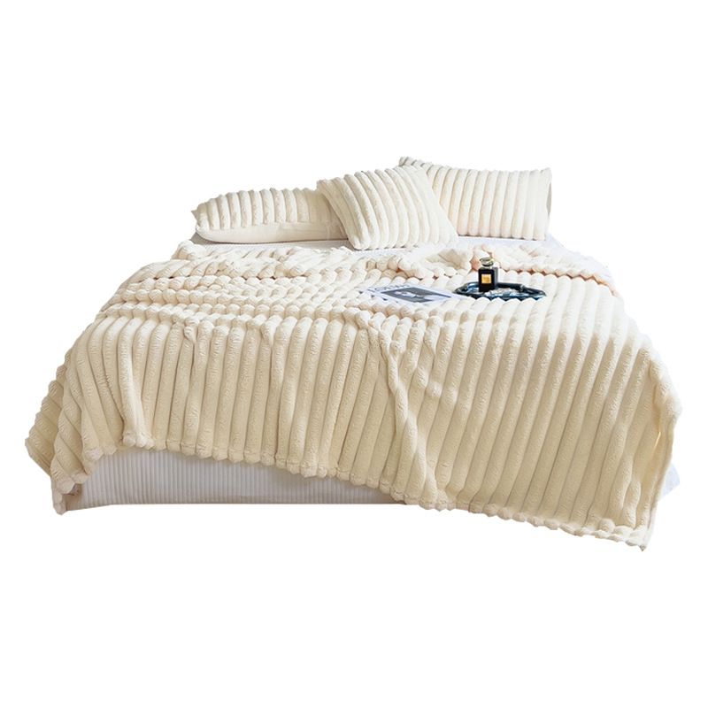 White Throw Blanket for Couch - GentleSoft Cozy Soft Blankets for Women, Cute Small Rabbit Fur Fabric Throws for Girls, Off White, 150*200cm