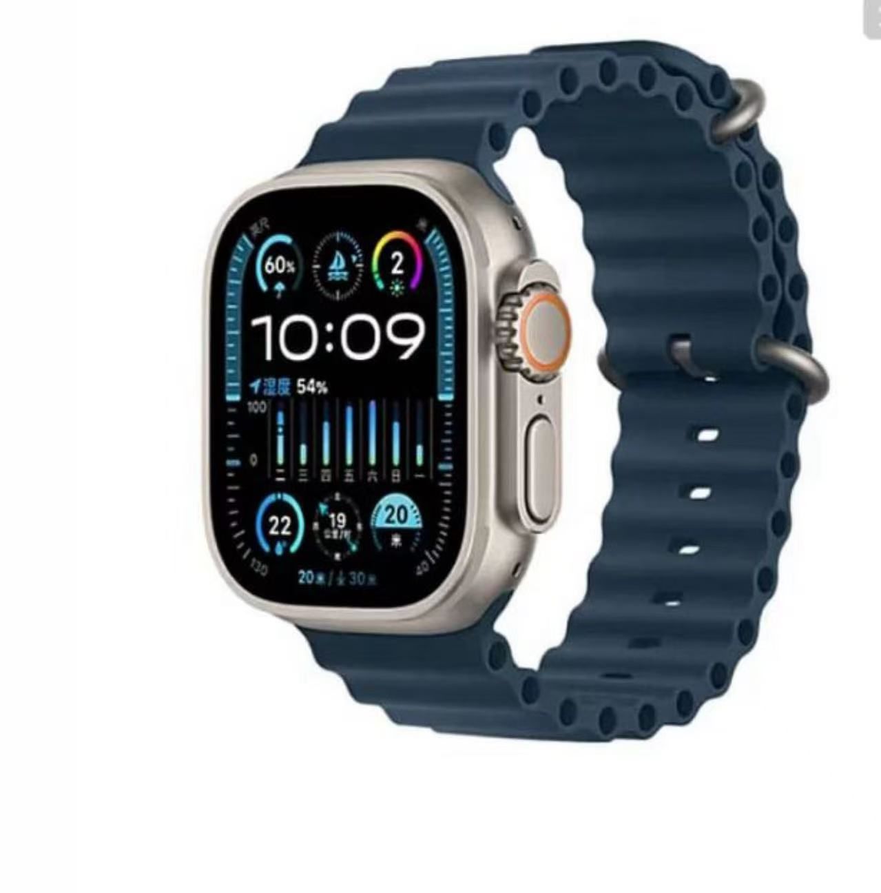 Series 10 Ultra 2 7+1 Set Smartwatch with a 2.19-inch Infinite Display. It supports Bluetooth calling and music playback, and also has functions such as heart rate and blood oxygen detection, as well as sports data detection. It is a multi-functional smartwatch.
Titanium Gold