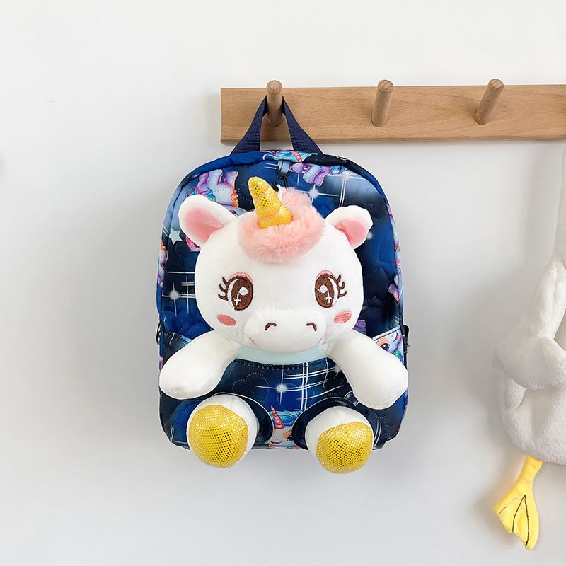 889792 Children Kids Student Cute Cartoon Backpack For Boys And Girls Baby Nylon Canvas School Kindergarten Bag School Bags Backpacks