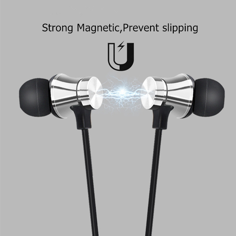 Magnetic Wireless Bluetooth Earphones Music Headset Phone Neckband Sport Earbuds Earphone With Mic For All Phone
