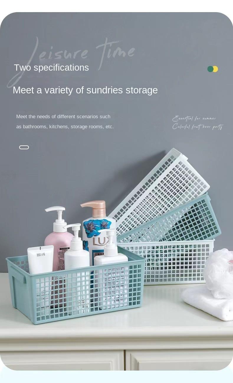 Rectangular Storage Basket, Hollow Plastic Storage Basket, Kitchen Living Room Clothes Storage Box