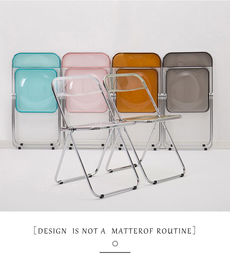 Home transparent folding chair fashionable acrylic crystal chair portable makeup chair ins style internet celebrity photo chair clothing store restaurant chair
