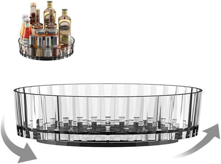 Storage rack, non-slip rotating turntable spice rack, suitable for cabinets, refrigerators, kitchens, pantry storage and storage space, dining tables, countertops, dressers, under sink storage boxes