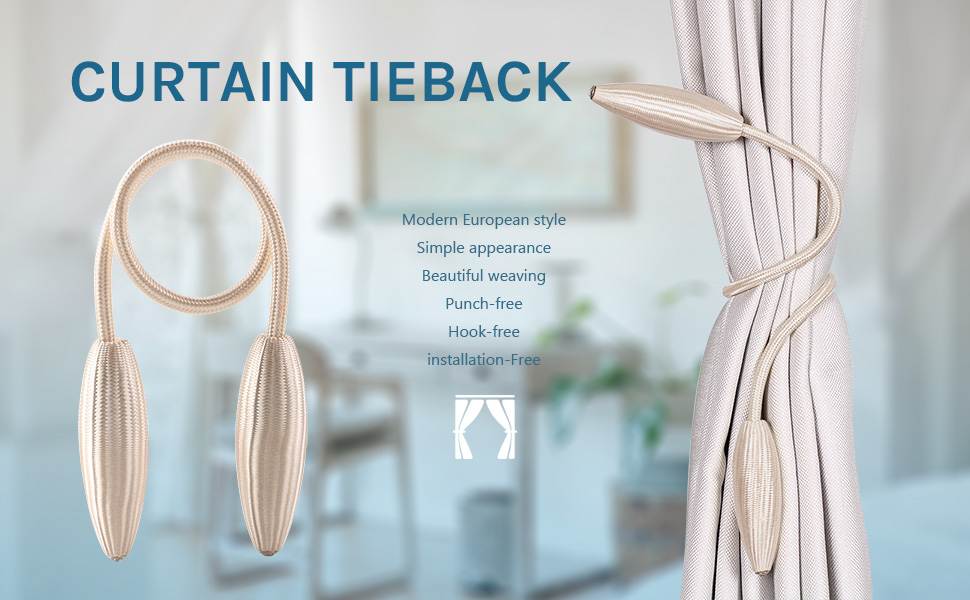 CK-04 1 Pair Curtain Tiebacks Clips Creative Window Drape Twist Tie Backs European Style Custom Made Curtain Holders Decorative Draperies Holdbacks