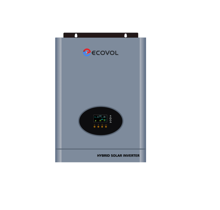 Ecovol Household Hybrid Solar Inverter - 24V, 3KWH (VS3024P) - 24V 3000VA/2400W inverter, input/output :AC220VAC, 60A PWM, PWM voltage range: 30-60V