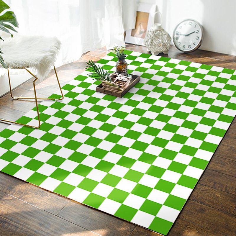 60*160cm large size Colorful checkered crystal velvet carpet CRRSHOP Machine washable floor mat