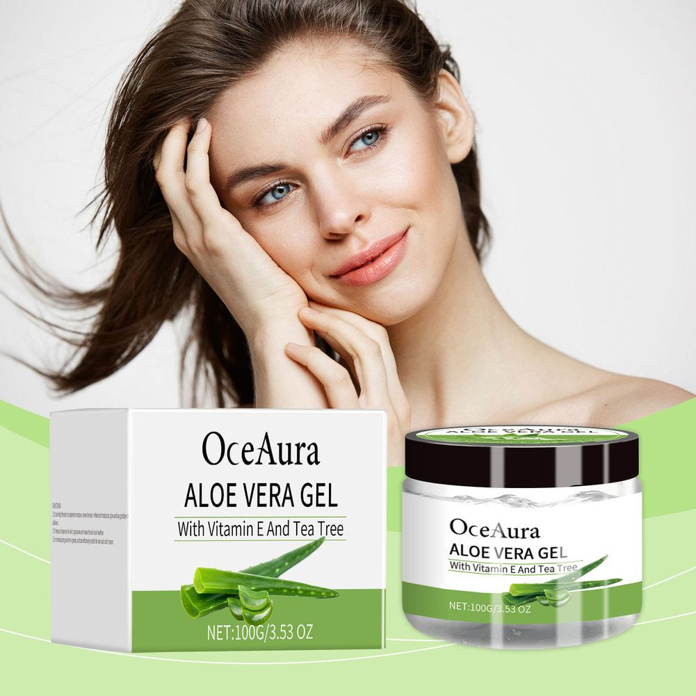 OceAura Natural Aloe Vera Tea Tree Gel Face Cream Moisturizing Blackhead Removal Creams For Women Korean Skin Care Products Cosmetics