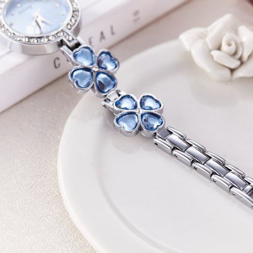 Seiko Watch Blue Translucent Gemstone Elegant Temperament Small And Exquisite Girls Bracelet Bracelet Watch