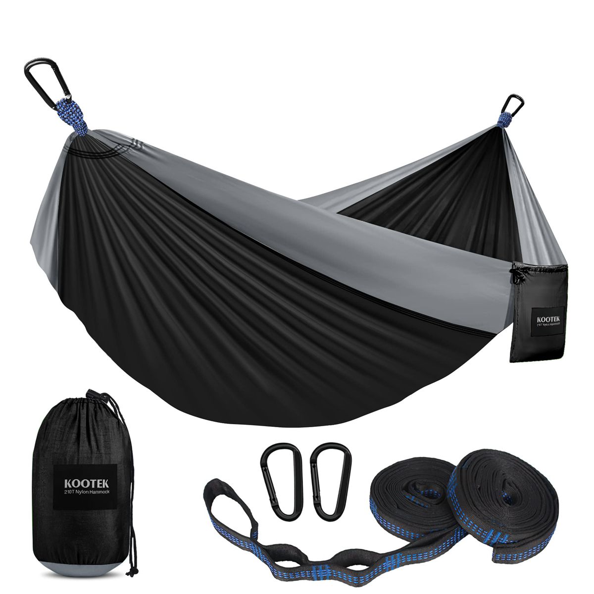 Camping Hammock, Camping Essentials, Lightweight Portable Double & Single Hammock with Tree Straps, Camping Gear for Outside Hiking Camping Beach Backpack Travel
