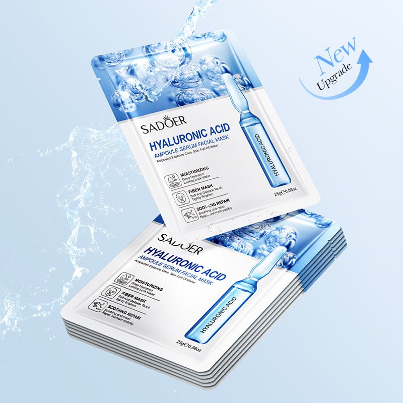 [Hyaluronic Acid Mask] SADEOR Vitamin C Ampoule Essence Facial Mask Hydrating Mask,Hyaluronic Acid Ampoule Essence Facial Mask,Hydrating Mask,hyaluronic acid ampoule serum facial mask