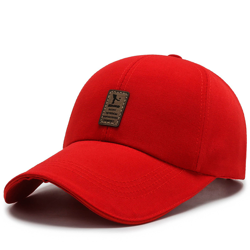 hat men's and women's big brim baseball cap outdoor sunshade sunscreen canvas solid color casual trendy peaked cap