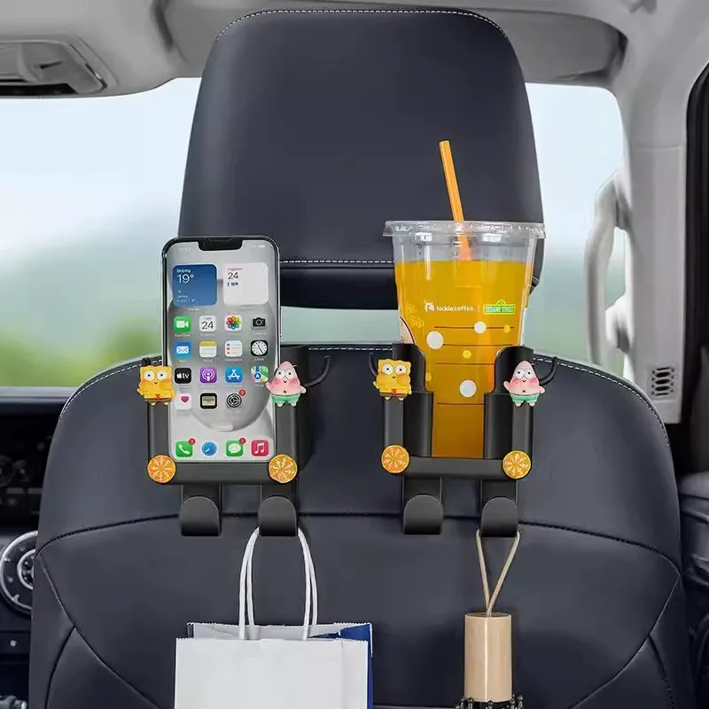 Car Seat Back Hanger Multifunctional Rear Seat Organizer with Cup Holder Umbrella Storage Box Car Interior Accessories

