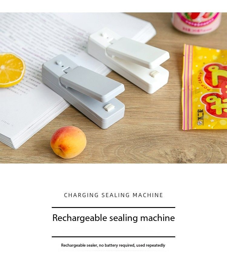 Home Mini Portable Sealing Machine Dual Use Plastic Bag Hot Sealing Machine USB Charging Hand Press Snack Bag Sealer