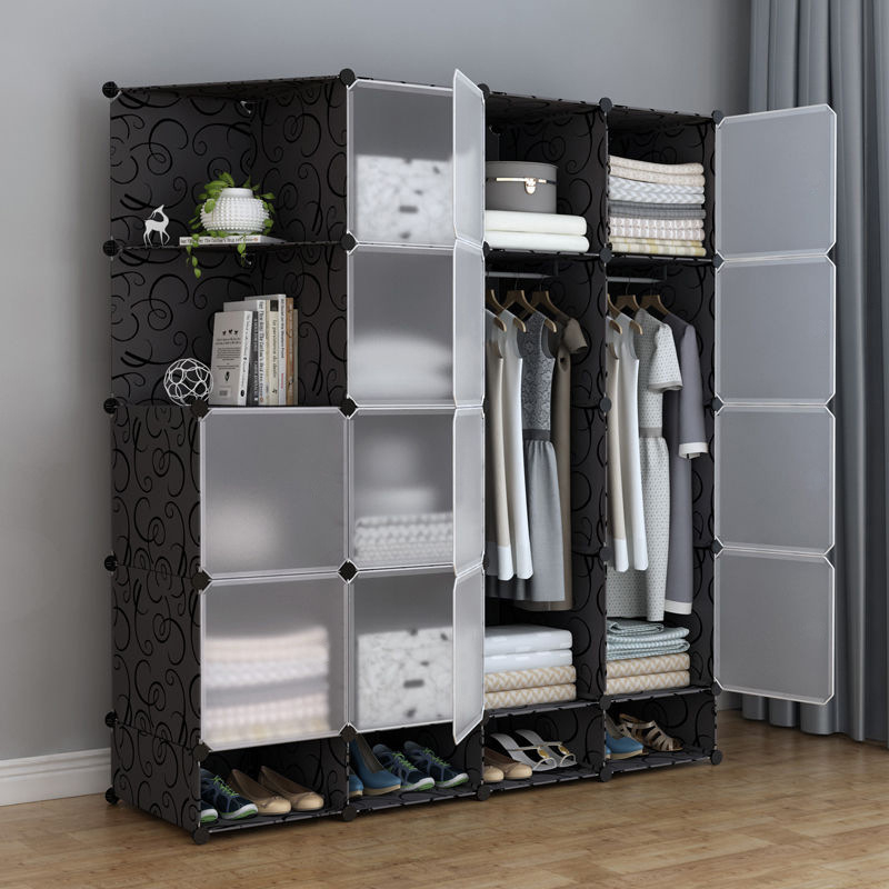 L456456 Portable Wardrobe Closets DIY Cube Storage for Space Saving, Upgraded Combination Bedroom Armoire with Lock, Storage Organizer, Clothes Dresser, Closet Storage Organizer