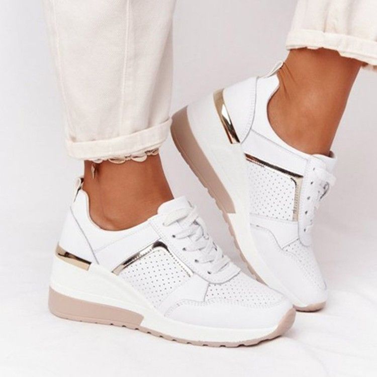 Summer new thick-soled casual shoes with lace-up mesh sports shoes from Europe and America are in stock