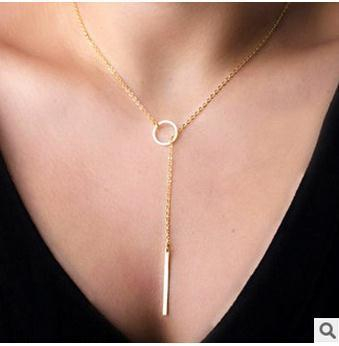 AKAKD Simple and simple chain metal circle short paragraph necklace necklace speed sell through Europe and the United States foreign trade jewelry