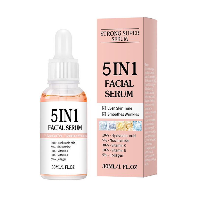 5 in 1 essence moisturizing, hydrating, moisturizing, anti-wrinkle and brightening skin tone30ml