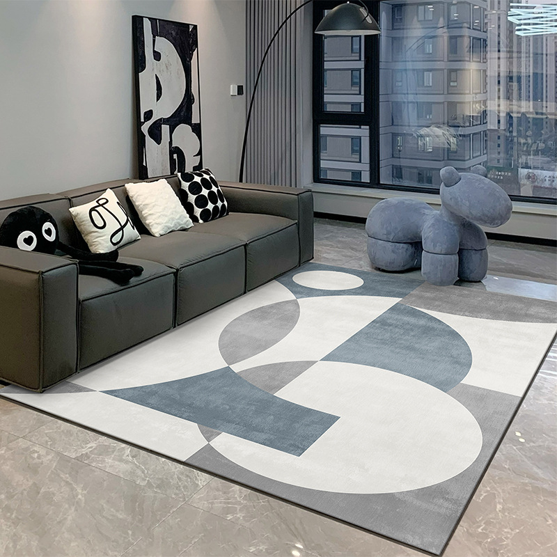 Nordic Geometric Carpet for Living Room Light Luxury Bedroom Decoration Sofa Coffee Table Large Area Rugs Anti-slip Floor Mat