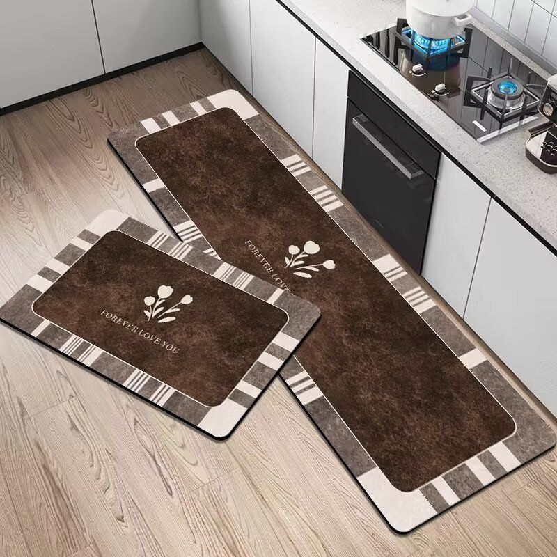 Kitchen carpet 40*120cm,40*160cm,40*60cm,crystal velvet carpet, marble CRRSHOP Non-slip Easy to clean marble carpet, Water absorbing pad, door pad,floor mat