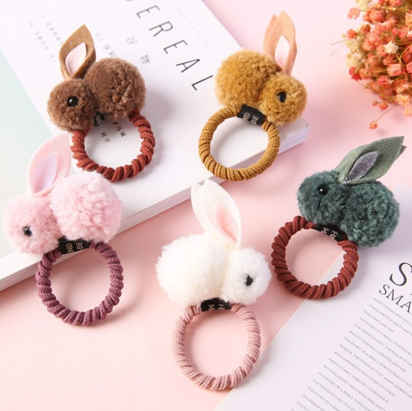 20181-1 Cute Rabbit Ears Barrettes Autumn and Winter Hairband Women's Headband Children's Hair Accessories