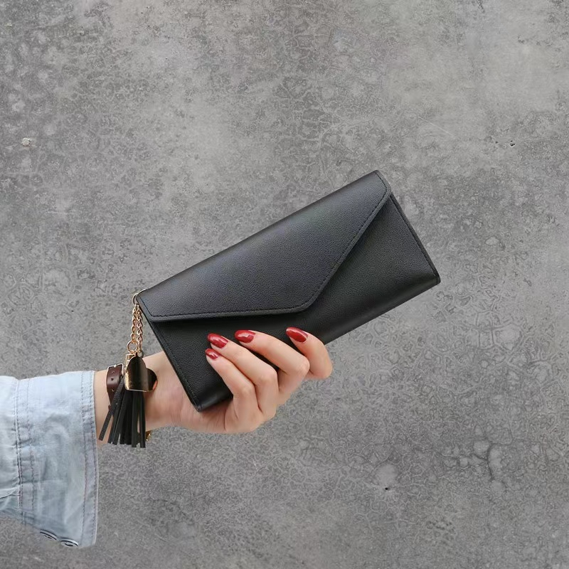 New tassel multi Card Wallet women's long hand bag