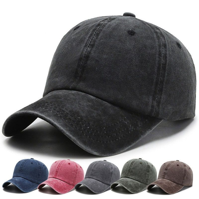 6 Panel Washed Cotton Vintage Denim Distressed Dad Hat 3D Embroidery Logo Unisex Sports Flex fit Laser Cut Baseball Caps