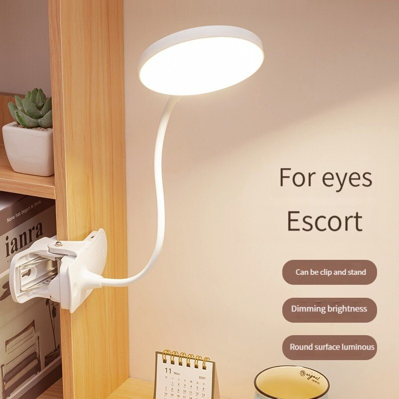 1213 USB 120 MA Rechargeable Eye Protection Small Desk Lamp Bedside Study Desk Portable Rechargeable White Reading Small Desk Lamp