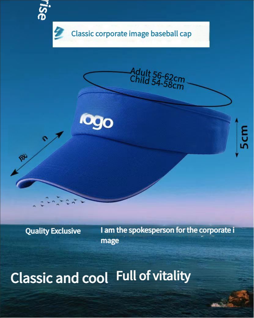 Factory direct sales of empty top hats with logo printing, advertising, travel, outdoor sports, sun protection hats, sun protection hats, polyester cotton sun protection hats