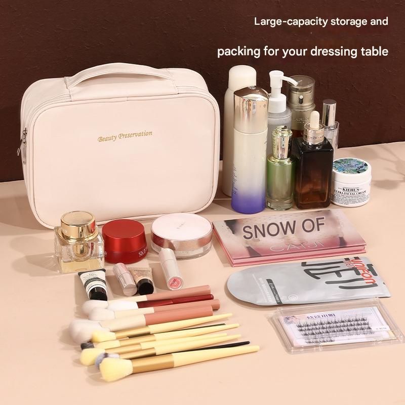 New Waterproof Cosmetic Bag, Large Capacity Multi-layer Toiletry Bag, Portable Travel Makeup Storage Handbag for Business Trip
