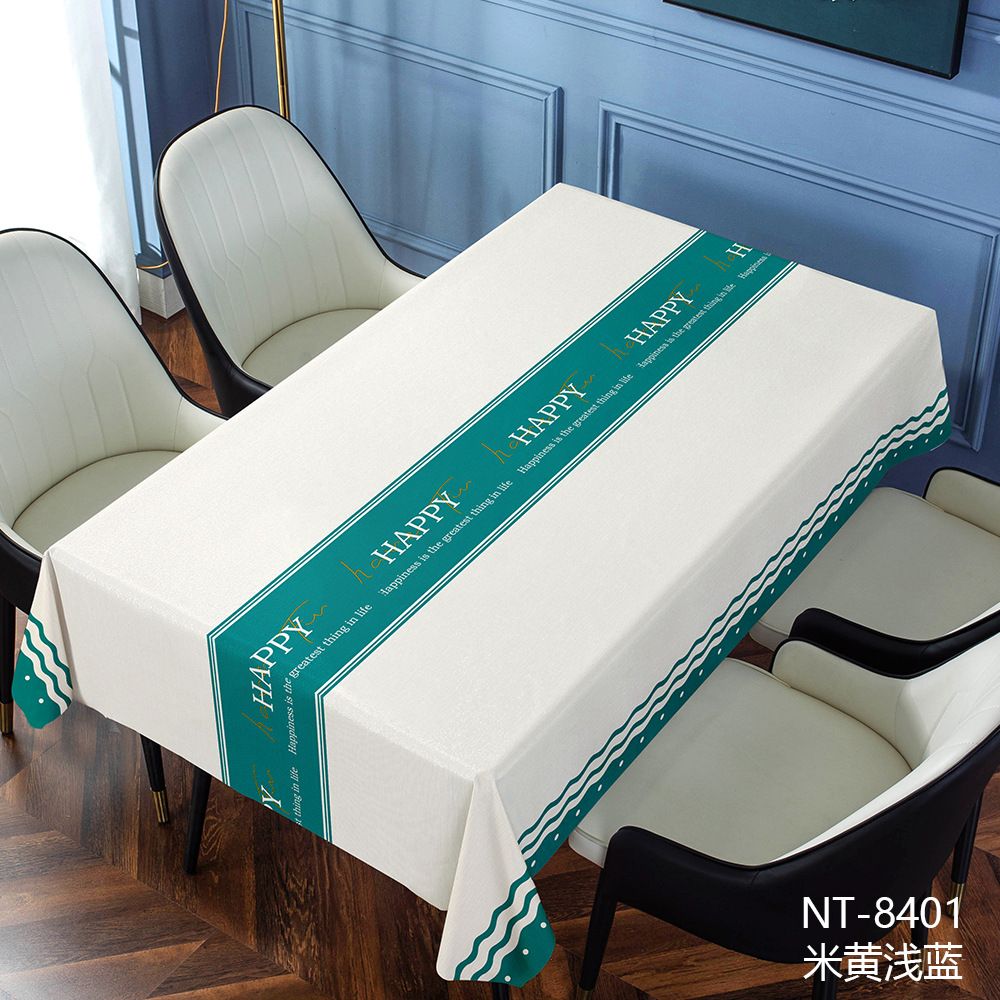 NT-8401 Simple Waterproof and Oil Resistant Tablecloth Geometric Patterns Tablecloth