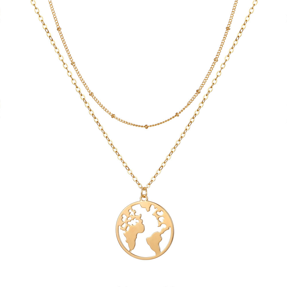 Necklace multi-layer geometric picture pendant Bohemian style ins same style