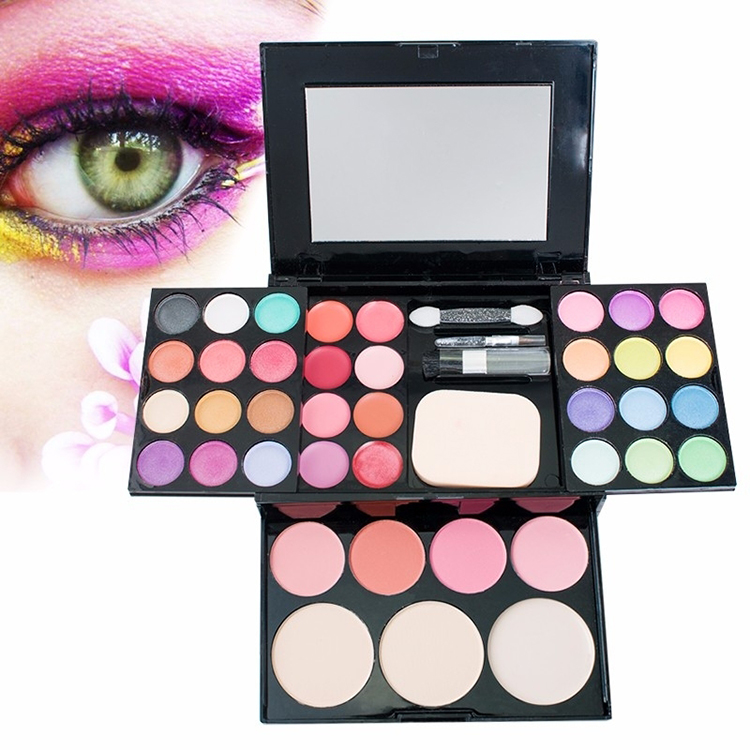 Makeup Tray Combination Cosmetic Set Eyebrow Palette Foundation Palette Blusher Lipstick Make UP Kit