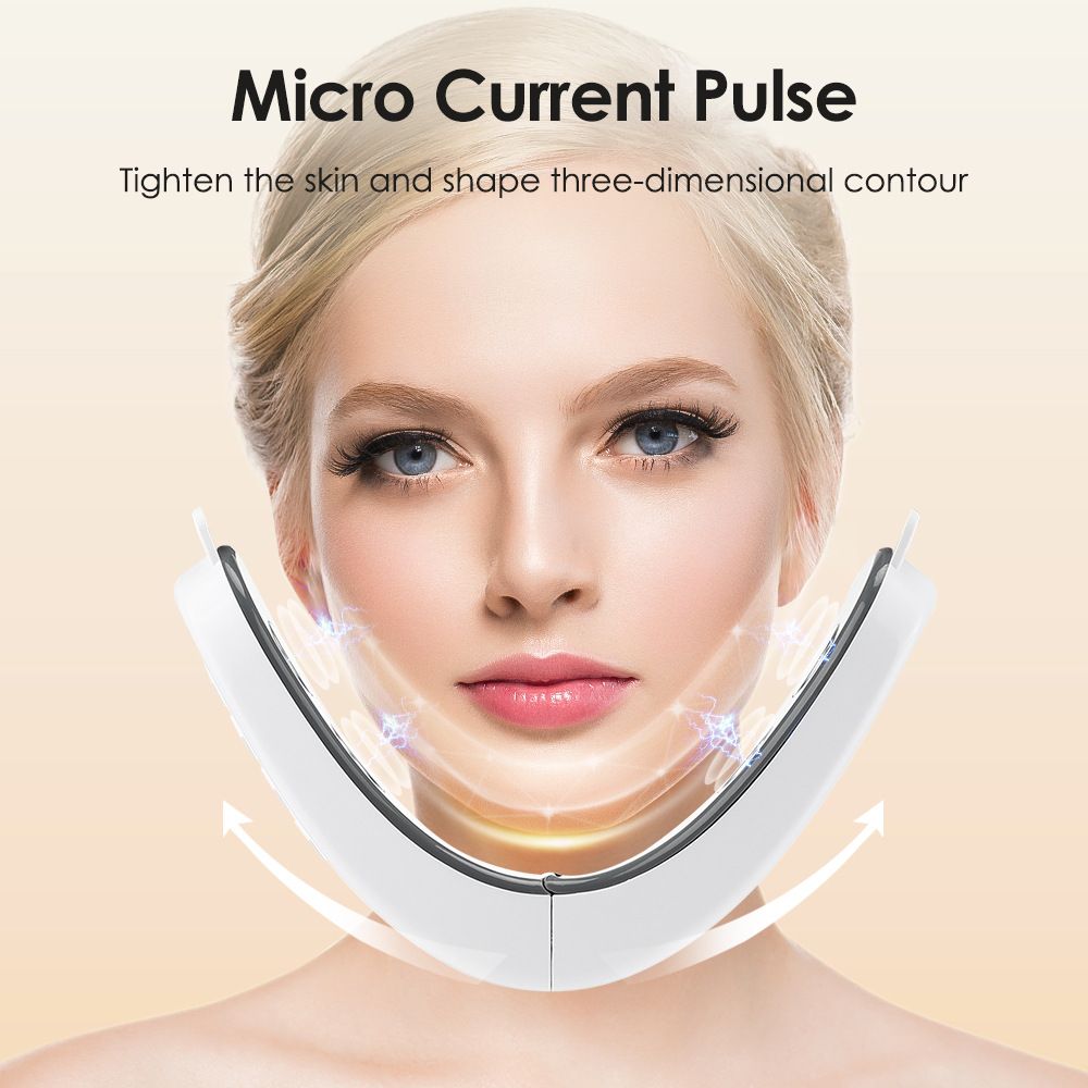 12 level face micro current beauty lifting and tightening facial massage device, small V-face slimming double chin