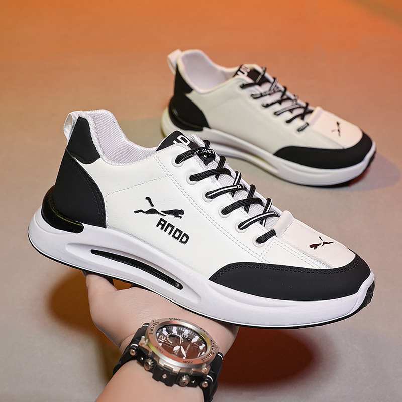 D-11 New Sneakers Unisex Soft Sole Lightweight Leather Running Shoes Fashion Student Couple Casual Board Shoes