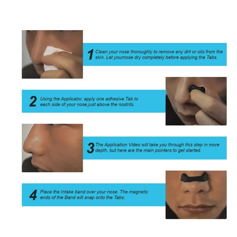 Magnetic nasal ventilating strips, nasal clips, nasal straps, intake breathing expanders
