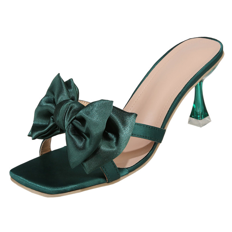 061310 Shoes Woman Slippers Casual Rubber Flip Flops Butterfly Knot Heeled Mules Slides Luxury Ytmtloy Indoor