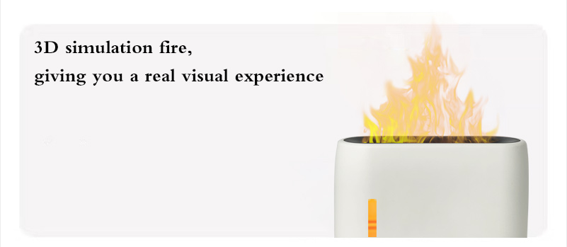 240ml Flame Humidifier Essential Oil Aroma Diffuser with Remote Control RGB Color Lighting Simulate Fire Effect
