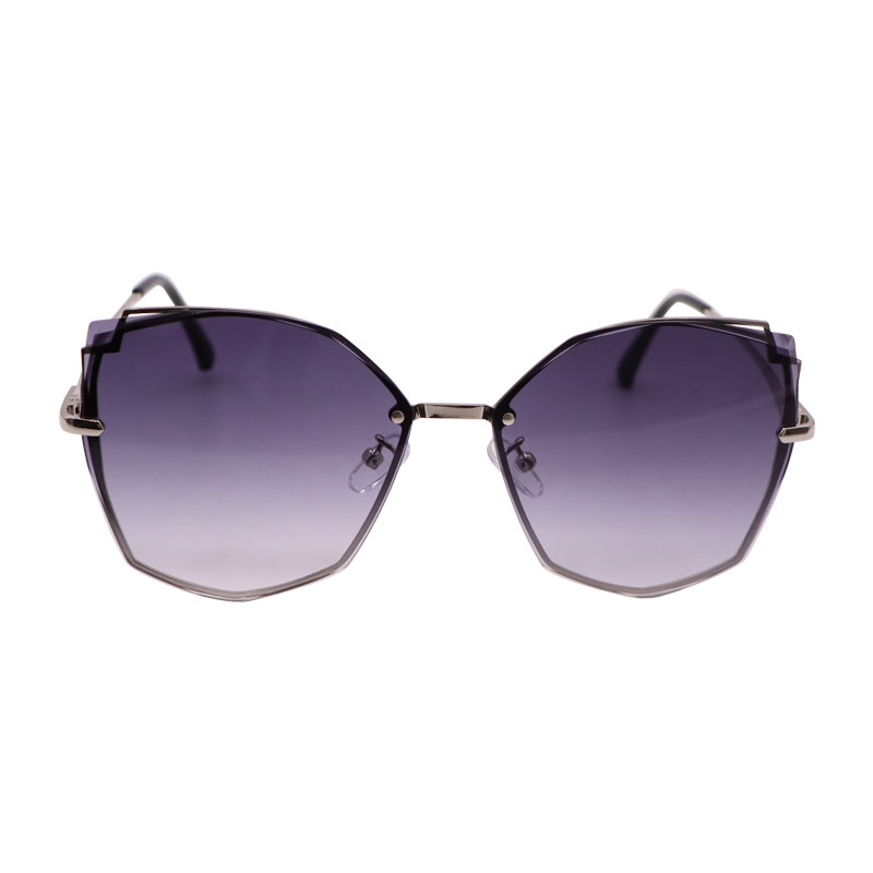 431 Large Frame Metal Irregular Ladies Polarized Color Fashion Sunglasses UV400 Street Shot Shades for Women Men Eyeglasses