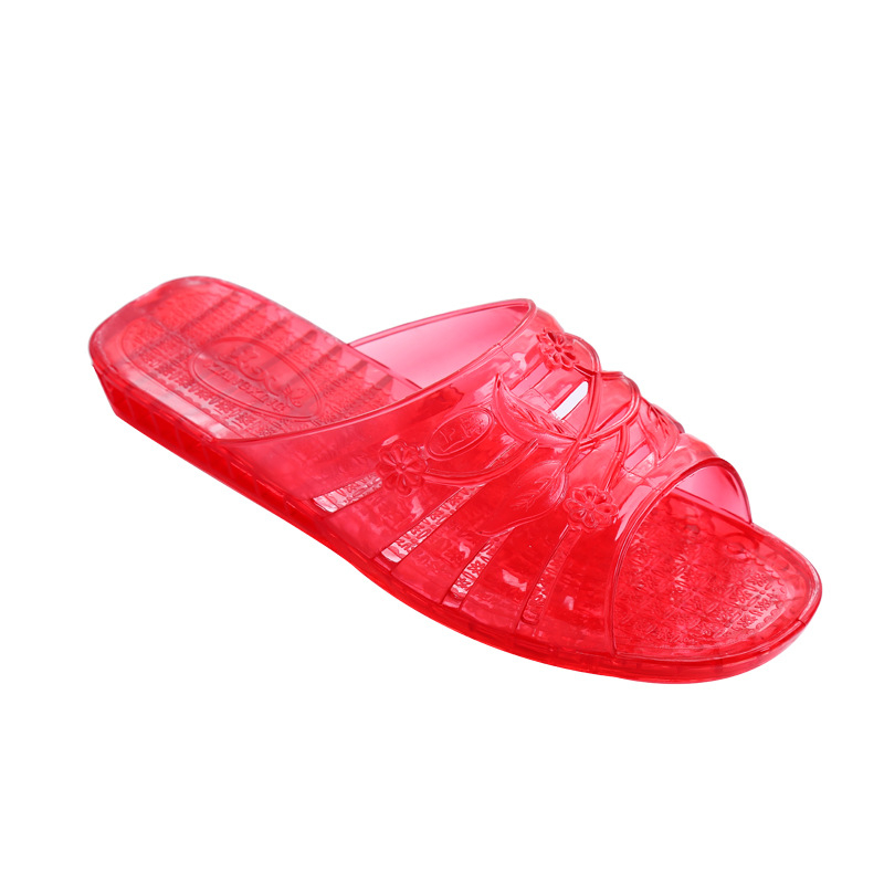 clear jelly slippers candy colored crystal soft-soled sandals, non-slip and odor-proof, men and women can wear them