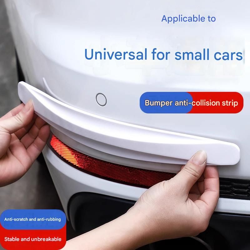 Car Front Rear Bumper Anti-collision Strip Front Lip Body Anti-scratch Anti-rub Widening Protective Adhesive Strip Guard Sticker
